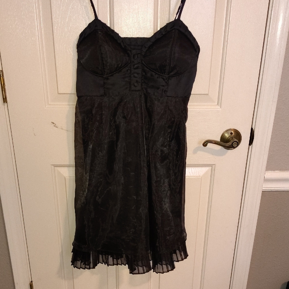 Elegant Black Spaghetti Strap Dress